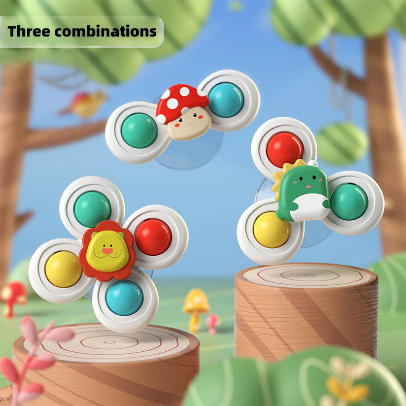 Suction Cup Spinner Toys – Fun Sensory Bath Toys for Babies & Kids (3PCS)