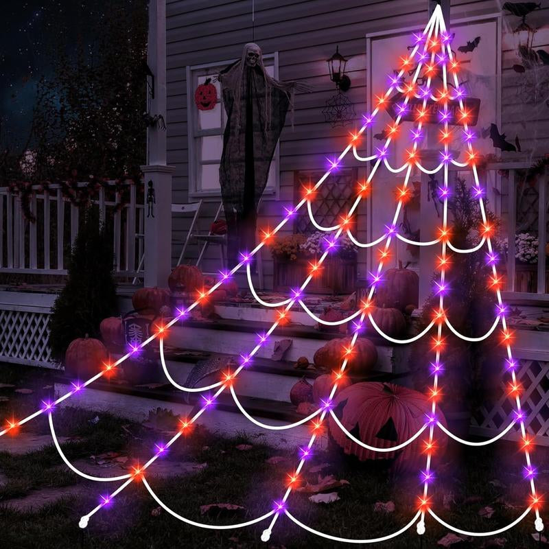 5M 250LED Spider Web Light, Halloween Spider Web Light, Halloween Decoration, Indoor Decoration, Gothic Style Bedroom Decoration