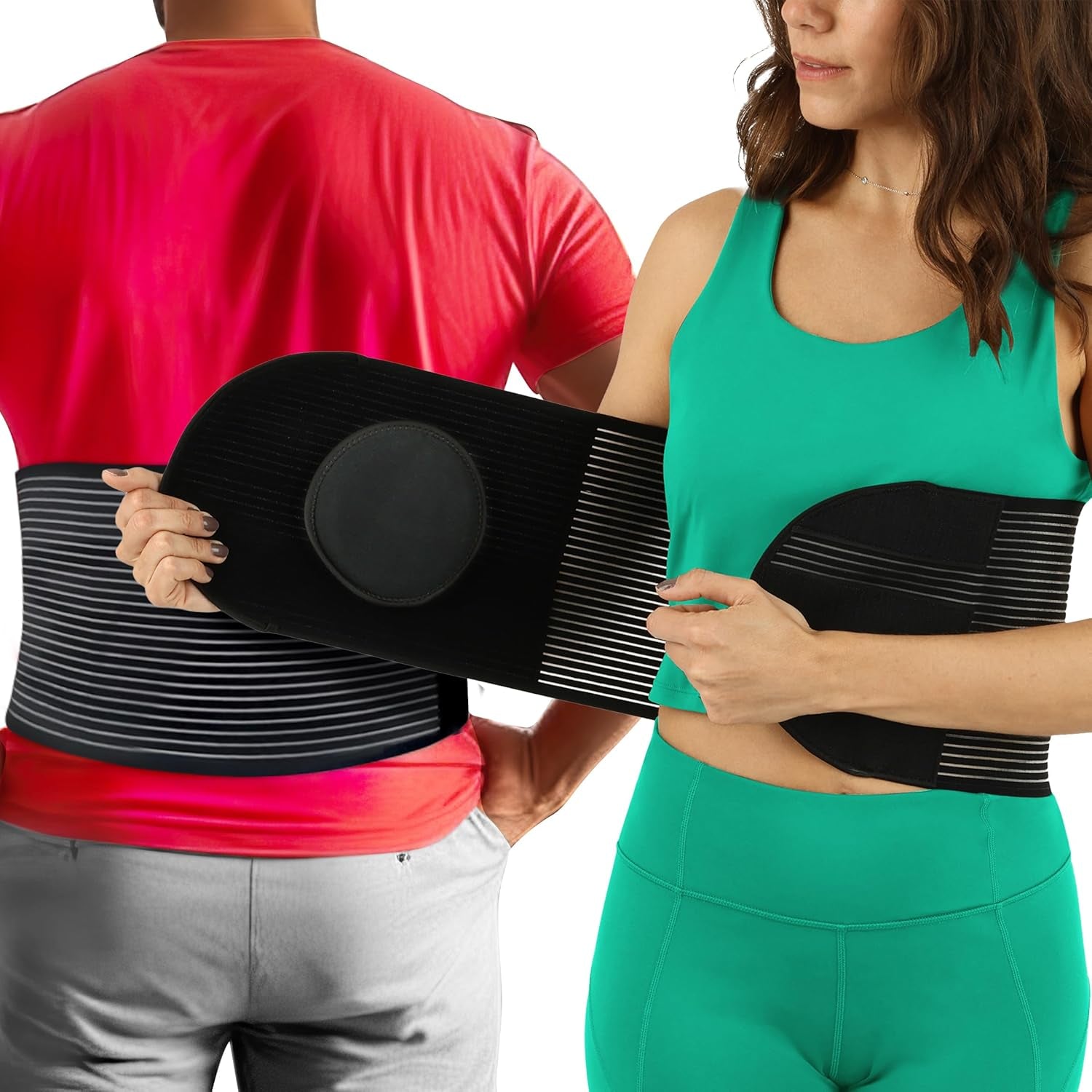 Hernia Belt for Men or Women | C Section Belly Binder & Abdominal Binder | Post Surgery & Pregnancy Tummy Tuck | Hysterectomy, Umbilical Hernia | Postpartum Belly Band & Belly Wrap | (S/M) 23" - 29"