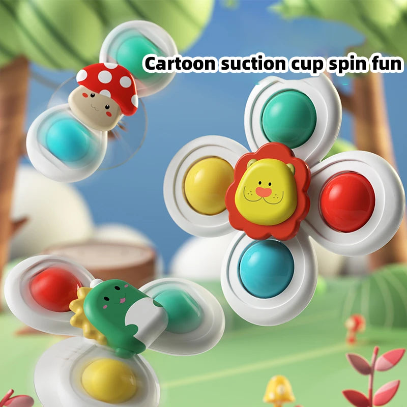Suction Cup Spinner Toys – Fun Sensory Bath Toys for Babies & Kids (3PCS)