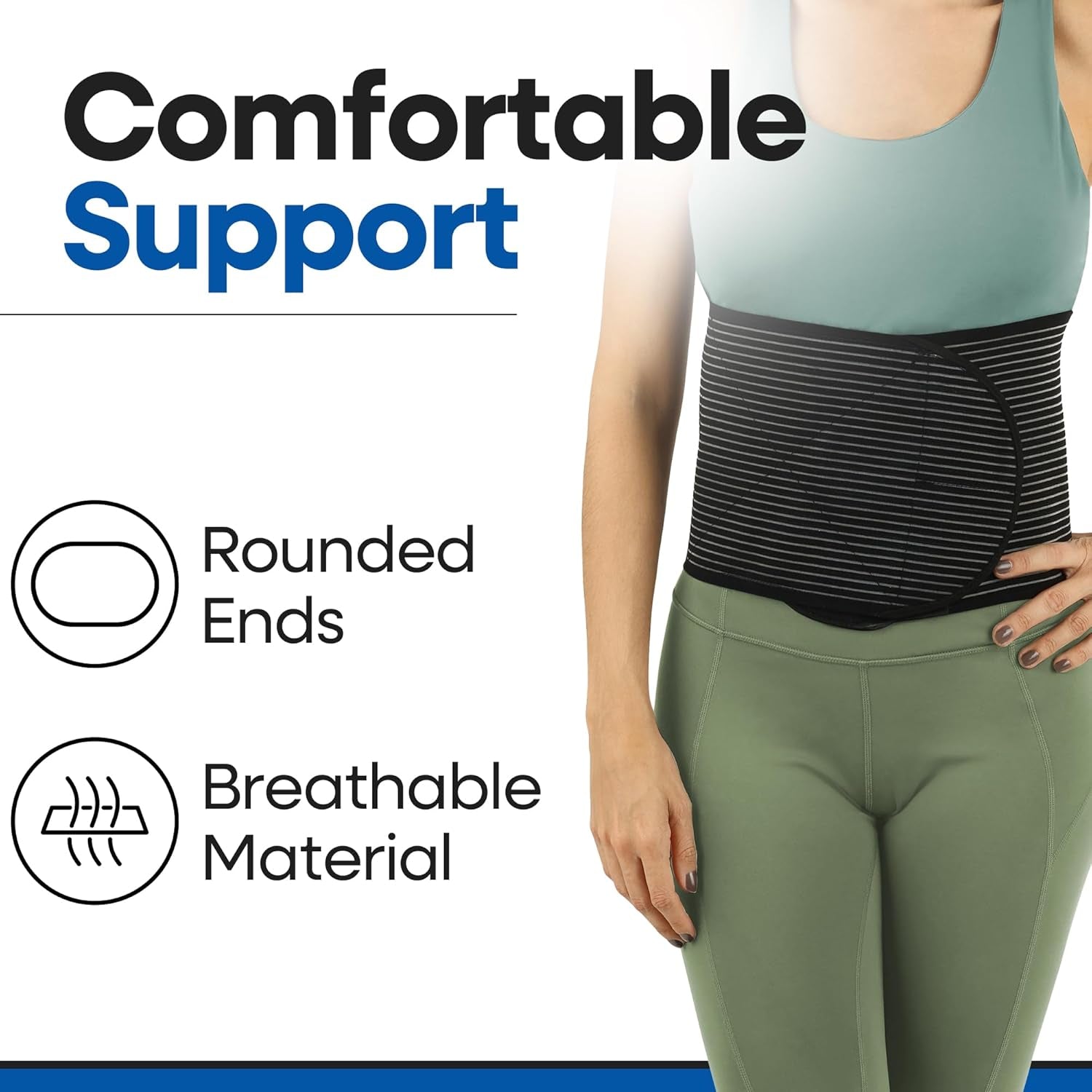Hernia Belt for Men or Women | C Section Belly Binder & Abdominal Binder | Post Surgery & Pregnancy Tummy Tuck | Hysterectomy, Umbilical Hernia | Postpartum Belly Band & Belly Wrap | (S/M) 23" - 29"