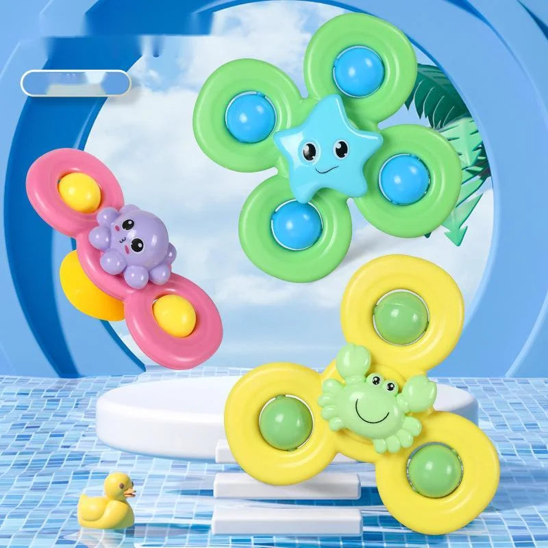 Suction Cup Spinner Toys – Fun Sensory Bath Toys for Babies & Kids (3PCS)