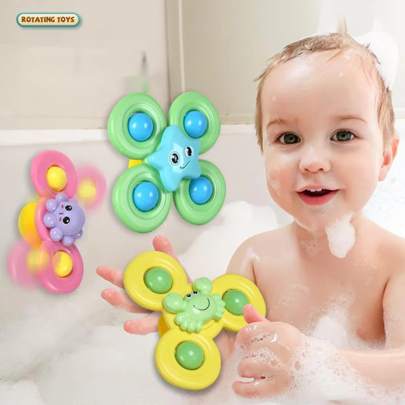 Suction Cup Spinner Toys – Fun Sensory Bath Toys for Babies & Kids (3PCS)