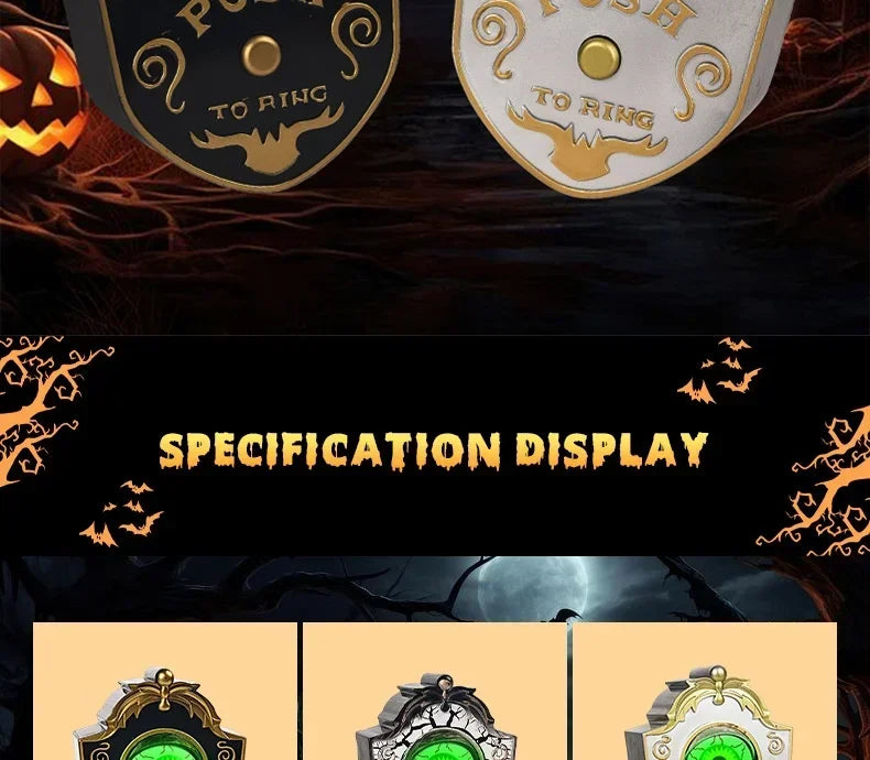 Halloween Scary Entryway Prop Frightening Talking Eyeball Cage Doorbell with Motion Sensor Eerie Sounds for Haunted Porch Setup
