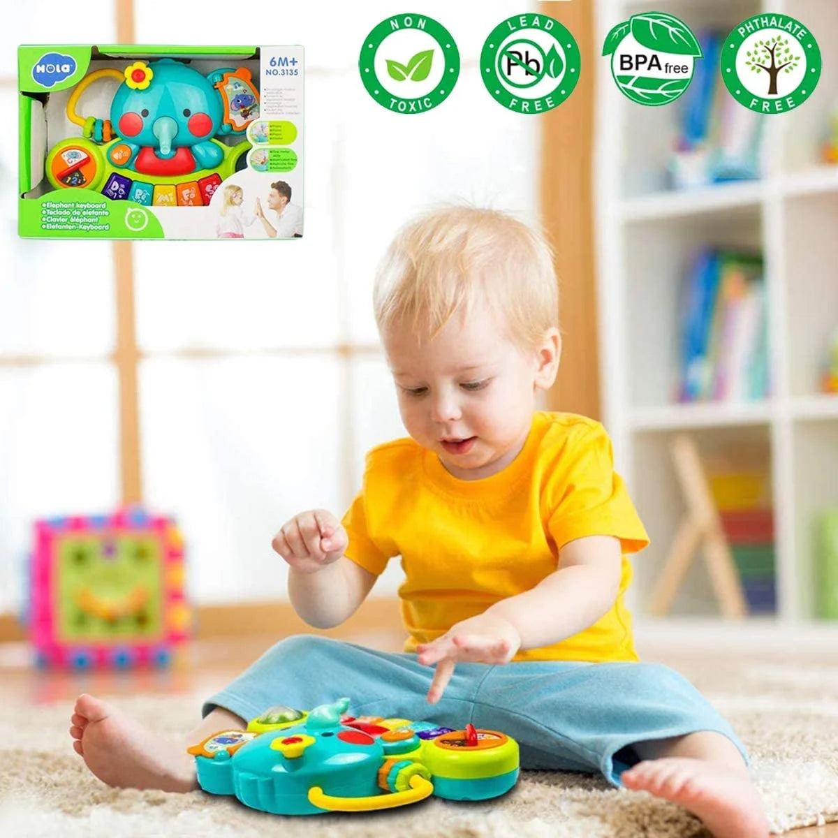 Baby Toys 6-12 Months, Musical Sensory Toy for Toddler 1 Year Old Boy Girls Easter Basket Filler