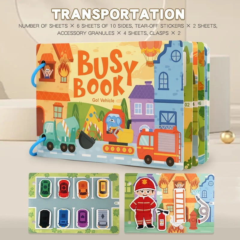 Montessori Busy Book – My First Learning & Activity Quiet Book for Babies