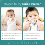 Freezable Orthodontic Pacifier, Cold Teething Relief, Cooling Silicone Pacifier Teether Toy Baby 0-9Mo 1Pc