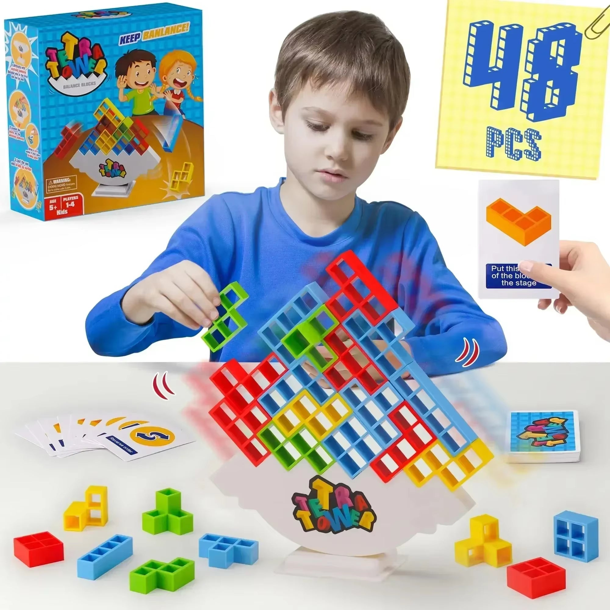 Tetra Tower Balance Stacking Game