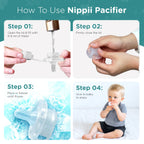 Freezable Orthodontic Pacifier, Cold Teething Relief, Cooling Silicone Pacifier Teether Toy Baby 0-9Mo 1Pc