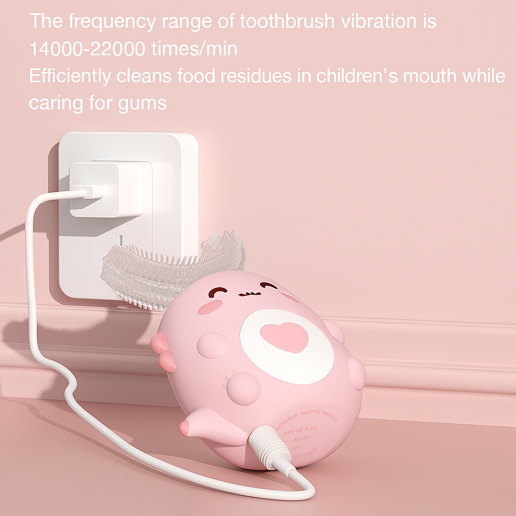 Kids U-Shaped Electric Toothbrush – Rechargeable 360° Cartoon Sonic Toothbrush