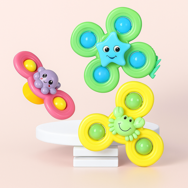 Suction Cup Spinner Toys – Fun Sensory Bath Toys for Babies & Kids (3PCS)