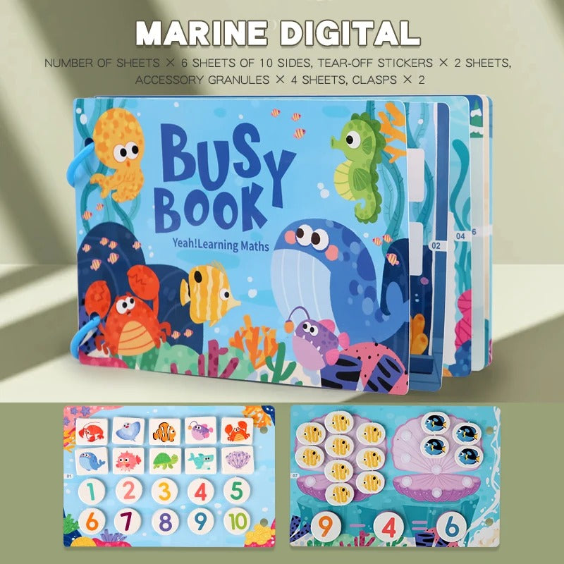 Montessori Busy Book – My First Learning & Activity Quiet Book for Babies