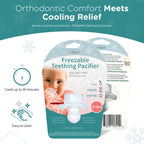 Freezable Orthodontic Pacifier, Cold Teething Relief, Cooling Silicone Pacifier Teether Toy Baby 0-9Mo 1Pc