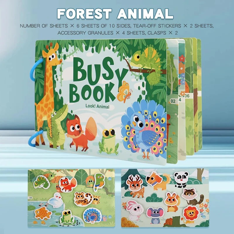 Montessori Busy Book – My First Learning & Activity Quiet Book for Babies