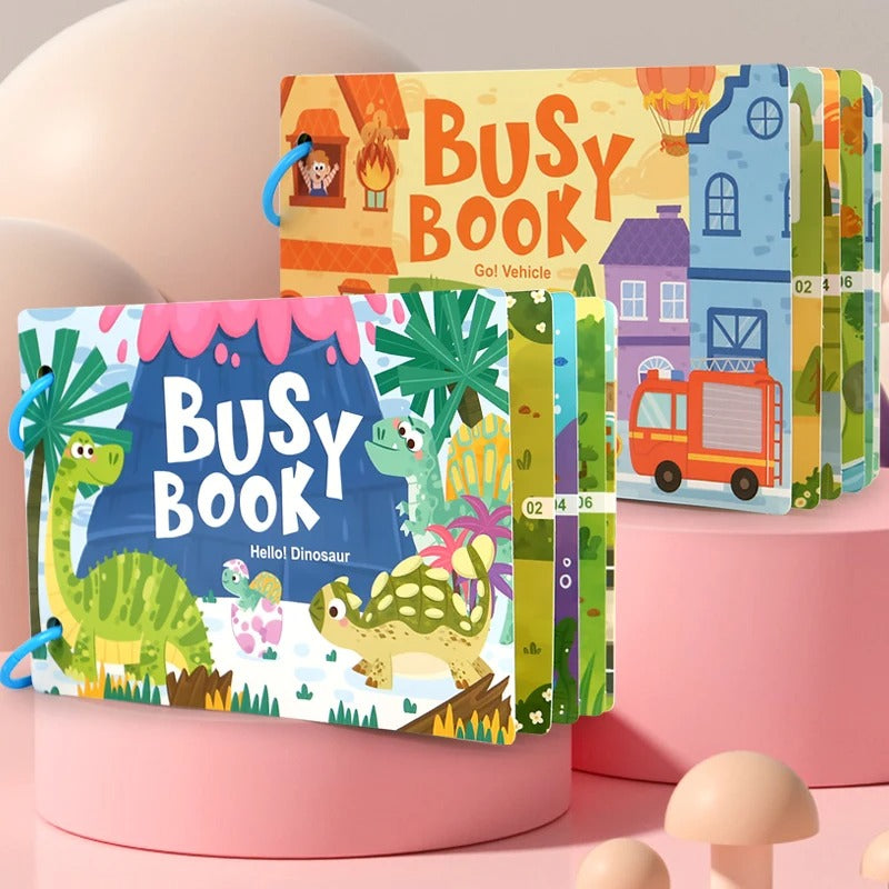 Montessori Busy Book – My First Learning & Activity Quiet Book for Babies