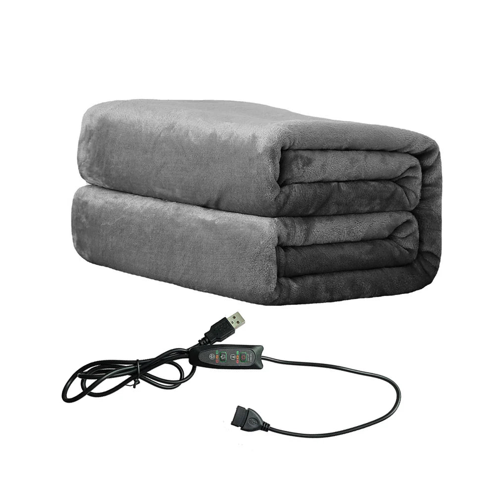 Multi-Purpose Electric Heating Blanket with Portable Charger