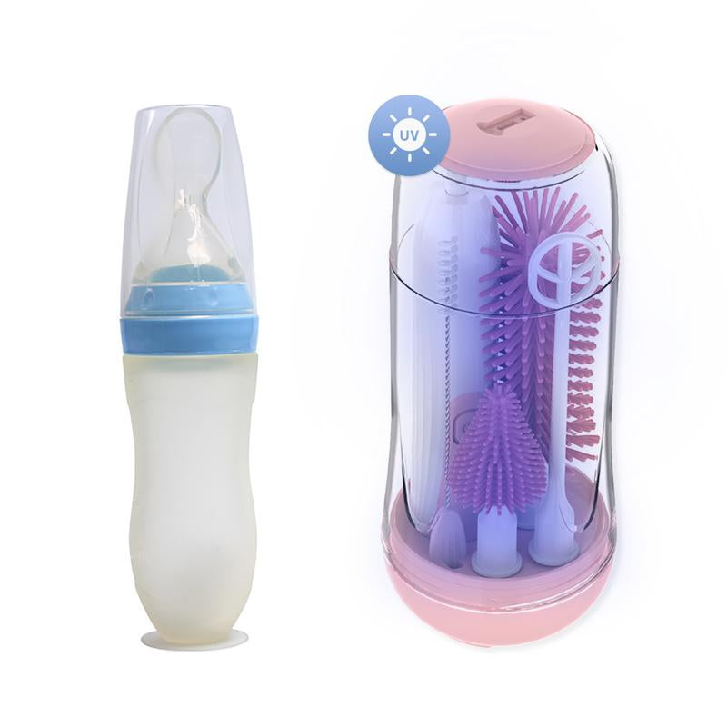 Mommed Baby Food Feeder, Silicone Food Dispensing Spoon, Baby Fruit Feeder Pacifier