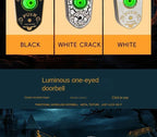 Halloween Scary Entryway Prop Frightening Talking Eyeball Cage Doorbell with Motion Sensor Eerie Sounds for Haunted Porch Setup