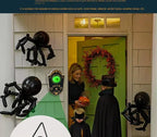 Halloween Scary Entryway Prop Frightening Talking Eyeball Cage Doorbell with Motion Sensor Eerie Sounds for Haunted Porch Setup