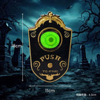 Halloween Scary Entryway Prop Frightening Talking Eyeball Cage Doorbell with Motion Sensor Eerie Sounds for Haunted Porch Setup