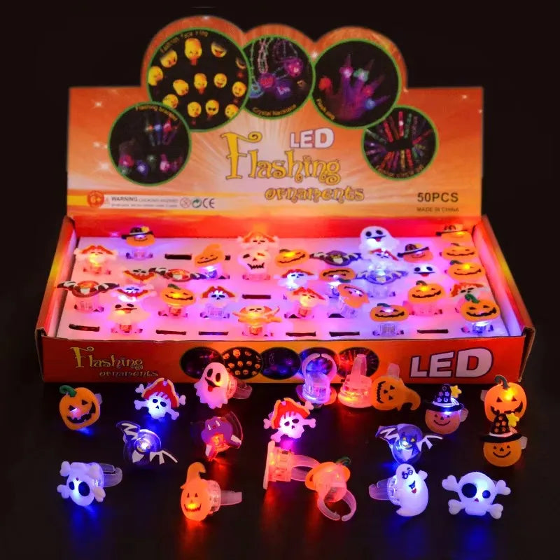 Halloween LED glowing rings(50pcs)