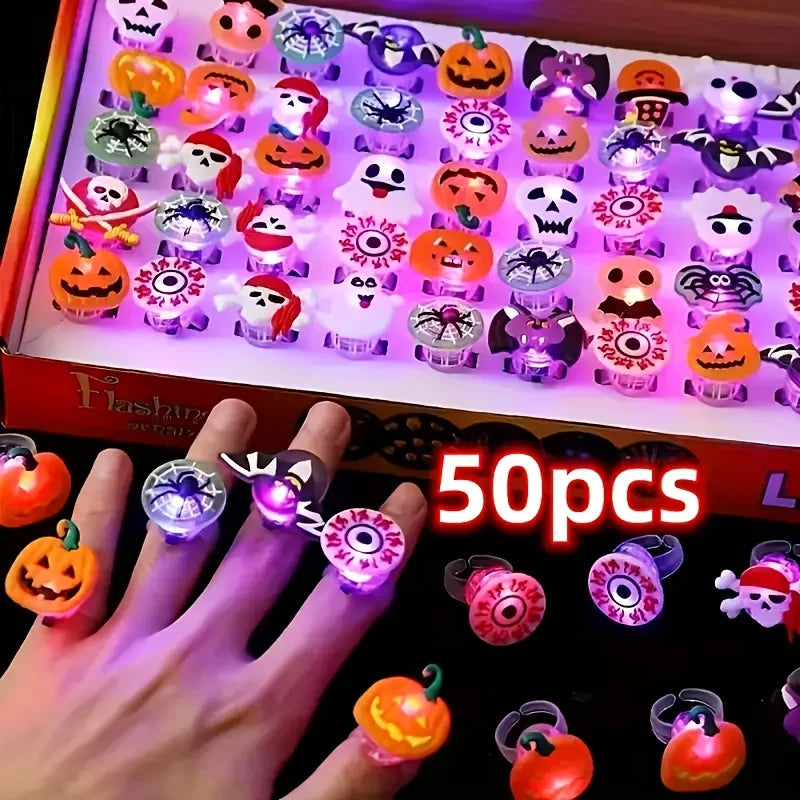 Halloween LED glowing rings(50pcs)