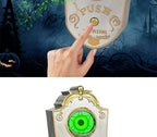 Halloween Scary Entryway Prop Frightening Talking Eyeball Cage Doorbell with Motion Sensor Eerie Sounds for Haunted Porch Setup
