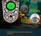 Halloween Scary Entryway Prop Frightening Talking Eyeball Cage Doorbell with Motion Sensor Eerie Sounds for Haunted Porch Setup