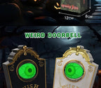 Halloween Scary Entryway Prop Frightening Talking Eyeball Cage Doorbell with Motion Sensor Eerie Sounds for Haunted Porch Setup