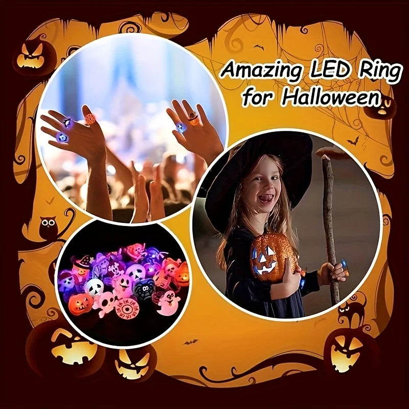 Halloween LED glowing rings(50pcs)