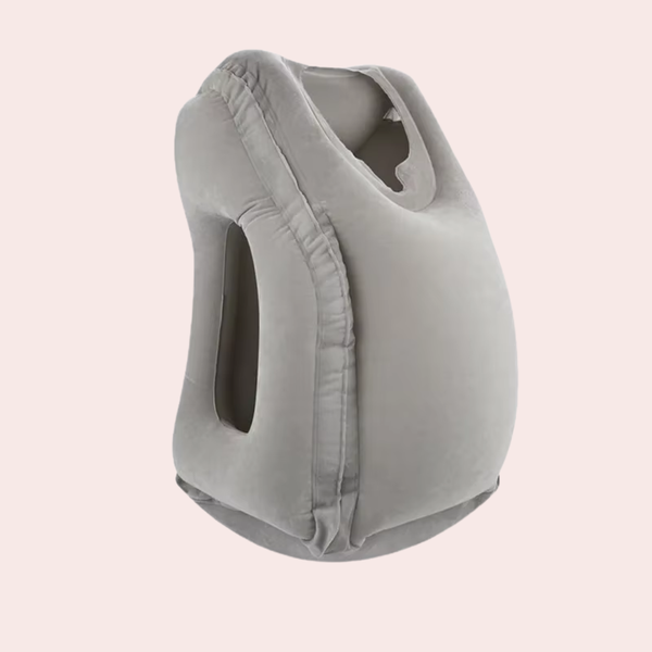 Upgraded Inflatable Travel Pillow – Air Cushion Headrest with Chin & Neck Support