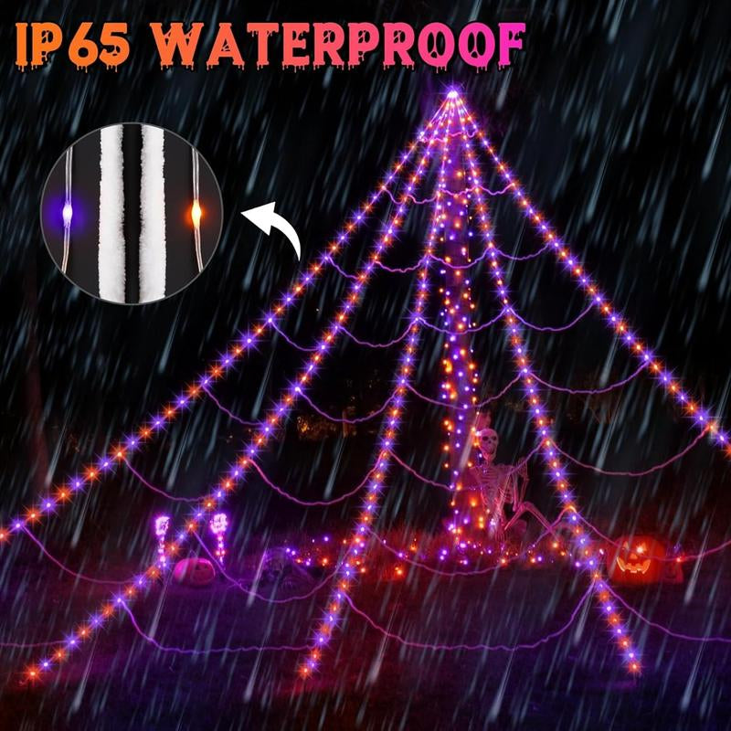5M 250LED Spider Web Light, Halloween Spider Web Light, Halloween Decoration, Indoor Decoration, Gothic Style Bedroom Decoration