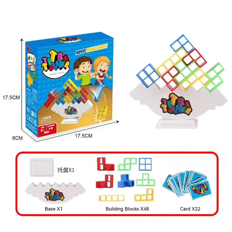 Tetra Tower Balance Stacking Game