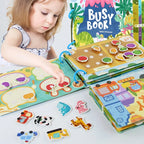 Montessori Busy Book – My First Learning & Activity Quiet Book for Babies