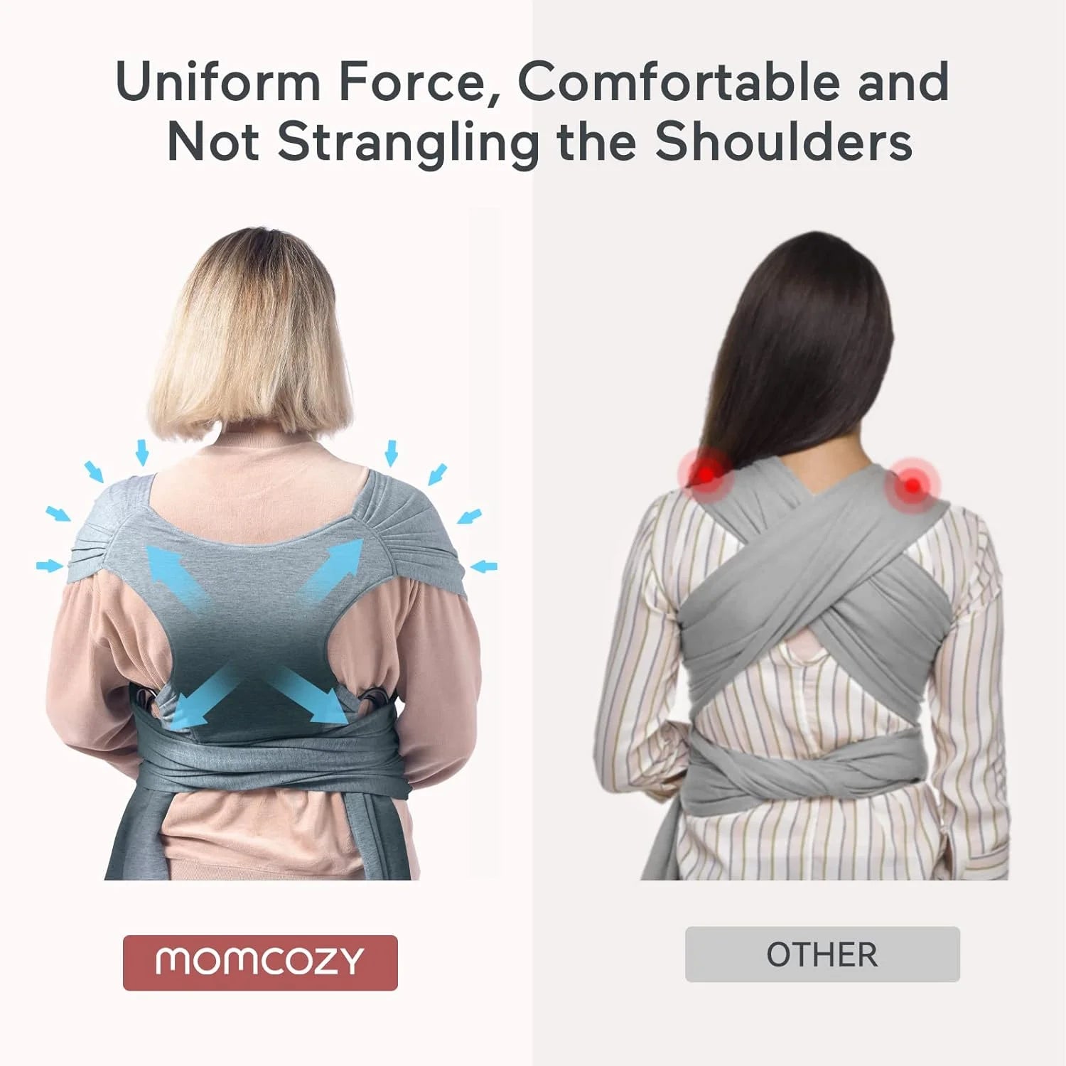Baby Wrap Carrier Slings, Mom Cozy Infant Carrier Slings for Newborn up to 35 Lbs, Gradient Blue