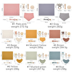 Baby Towel Bath Set Gift Box Cotton Blankets Newborn Milestone Cards Wooden Ring Rabbit Rattle Infant Brush for Baby Birth Gift