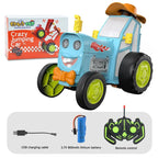 Crazy Jumping Stunt Car Wireless Infrared Remote Control Car Dance Lights Music Swing Fun New and Unique Children'S Toys