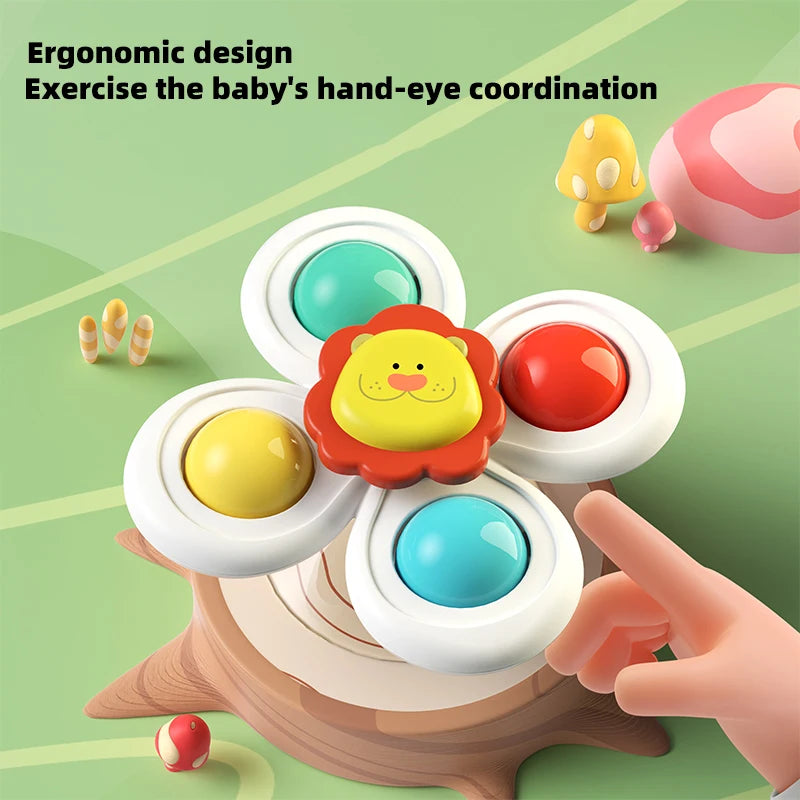 Suction Cup Spinner Toys – Fun Sensory Bath Toys for Babies & Kids (3PCS)