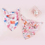 Elinfant 5Pcs Gift Set Bamboo Cotton Muslin Bib Burp Cloth 100% Cotton 60*60Cm 2 Layers Baby Scarf Handkerchief