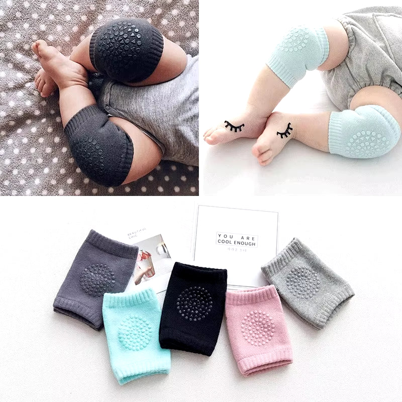 3/5Pairs Baby Knee Pads Toddler Crawling Anti-Slip Kneepads Unisex Boy Girl Elbow Cushion Pad Safety Protector Cotton Leg Warmer