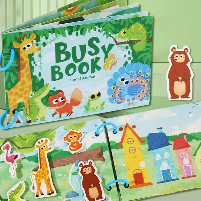 Montessori Busy Book – My First Learning & Activity Quiet Book for Babies